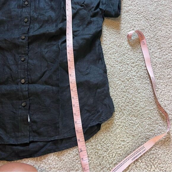 Jcrew Oversized Linen Button Front Shirt - Picture 7 of 8